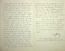 Lettre autographe sign&eacute;e. Ren&eacute; Ferry (1878-1941), docteur en droit, chef de cabinet de ministres puis du pr&eacute;sident de la r&eacute;publique Albert Lebrun. 