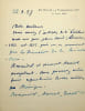 Lettre autographe sign&eacute;e &agrave; Antonina Vallentin Luchaire. Aline M&eacute;nard-Dorian (1850-1929), salonni&egrave;re, socialiste, f&eacute;ministe, secr&eacute;taire internationale ...