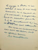 Lettre autographe sign&eacute;e &agrave; Antonina Vallentin Luchaire. [Mussolini] Aline M&eacute;nard-Dorian (1850-1929), salonni&egrave;re, socialiste, f&eacute;ministe, secr&eacute;taire ...