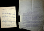 Lettre autographe sign&eacute;e &agrave; Antonina Vallentin Luchaire. Aline M&eacute;nard-Dorian (1850-1929), salonni&egrave;re, socialiste, f&eacute;ministe, secr&eacute;taire internationale ...