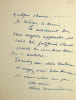 Lettre autographe sign&eacute;e &agrave; Antonina Vallentin Luchaire. Aline M&eacute;nard-Dorian (1850-1929), salonni&egrave;re, socialiste, f&eacute;ministe, secr&eacute;taire internationale ...