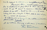Lettre autographe sign&eacute;e &agrave; Antonina Vallentin Luchaire. Aline M&eacute;nard-Dorian (1850-1929), salonni&egrave;re, socialiste, f&eacute;ministe, secr&eacute;taire internationale ...