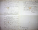 Lettre autographe sign&eacute;e. William Howe De Lancey (1778-1815), militaire britannique, quartier ma&icirc;tre g&eacute;n&eacute;ral, mort &agrave; Waterloo. L'un de ses faits ...