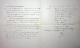 Lettre sign&eacute;e. Henri d'Artois (1820-1883), duc de Bordeaux, comte de Chambord, roi de jure sous le nom d'Henri V.