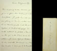 Lettre autographe sign&eacute;e. Henri d'Artois (1820-1883), duc de Bordeaux, comte de Chambord, roi de jure sous le nom d'Henri V.