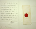 Lettre autographe sign&eacute;e. Henri d'Artois (1820-1883), duc de Bordeaux, comte de Chambord, roi de jure sous le nom d'Henri V.