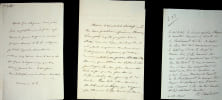 Lettre autographe sign&eacute;e (lot de 3). Ad&egrave;le de Maill&eacute; La Tour Landry (1787-1850), comtesse d'Hautefort, dame de compagnie de la duchesse de Berry. 