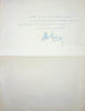 Lettre sign&eacute;e. Albert Thomas (1878-1932), d&eacute;put&eacute;, ministre, directeur g&eacute;n&eacute;ral de l'Organisation internationale du travail. 