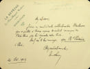 Lettre autographe sign&eacute;e. Maurice Sarraut (1869-1943), journaliste, homme politique. 