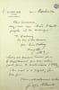 Lettre autographe sign&eacute;e. Georges Blavet (1865-1906), journaliste, fils d'Emile, a &eacute;crit sous le pseudonyme Fantasio. 