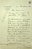 Lettre autographe sign&eacute;e. Georges Blavet (1865-1906), journaliste, fils d'Emile, a &eacute;crit sous le pseudonyme Fantasio. 