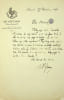 Lettre autographe sign&eacute;e. Pierre-Barth&eacute;l&eacute;my Gheusi (1865-1943), &eacute;crivain, journaliste, directeur de th&eacute;&acirc;tre. 