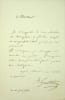 Lettre autographe sign&eacute;e. Martin-Pierre Gauthier (1790-1855), architecte, grand prix de Rome 1810. 