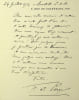 Lettre autographe sign&eacute;e. Fran&ccedil;ois de Curel (1854-1928), &eacute;crivain, membre de l'Acad&eacute;mie fran&ccedil;aise.