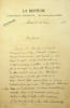 Lettre autographe sign&eacute;e. Maurice Sarraut (1869-1943), journaliste, homme politique. 
