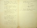 Lettre autographe sign&eacute;e. Maurice Sarraut (1869-1943), journaliste, homme politique. 