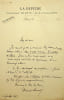 Lettre autographe sign&eacute;e. Maurice Sarraut (1869-1943), journaliste, homme politique. 