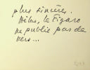 Lettre autographe. Louis Gabriel-Robinet (1909-1975), avocat, &eacute;crivain, journaliste. 