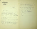 Lettre autographe sign&eacute;e. Marcel Samuel-Rousseau (1882-1955), compositeur, organiste. 