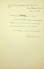 Lettre autographe sign&eacute;e. L&eacute;on Moreau (1870-1946), pianiste, compositeur, second prix de Rome en 1899.