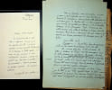 Lettre autographe sign&eacute;e. Louis Latzarus (1878-1942), &eacute;crivain, journaliste. 