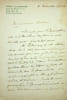 Lettre autographe sign&eacute;e. Ernesta Stern (1854-1926), femme de lettres, philanthrope, salonni&egrave;re, amie de Marcel Proust. 