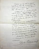 Lettre autographe sign&eacute;e. Guy de T&eacute;ramond (1869-1957), po&egrave;te, &eacute;crivain, auteur d'ouvrage de science-fiction (merveilleux scientifique). 