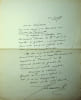 Lettre autographe sign&eacute;e. Guy de T&eacute;ramond (1869-1957), po&egrave;te, &eacute;crivain, auteur d'ouvrage de science-fiction (merveilleux scientifique). 