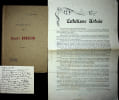 Lettre autographe sign&eacute;e. Albert Bonjean (1858-1939), &eacute;crivain belge, avocat. 