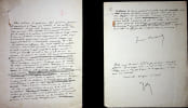 Manuscrit autographe sign&eacute;. Jean Chabrier dit Jean Reibrach (1853-1927), &eacute;crivain, sc&eacute;nariste. 