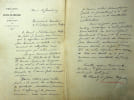 Lettre autographe sign&eacute;e. Henri Hertz (1875-1966), directeur de th&eacute;&acirc;tre, journaliste, &eacute;crivain ; Jean Coquelin (1865-1944), acteur, fils de Coquelin ...