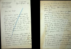 Lettre autographe sign&eacute;e. Maurice Pujo (1872-1955), journaliste, homme politique, membre de l'Action fran&ccedil;aise, fondateur des Camelots du roi. 