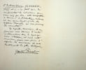 Lettre autographe sign&eacute;e. Gaston Prinet (1856-1933), diplomate, collectionneur de gravures et tableaux. 