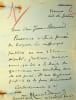 Lettre autographe sign&eacute;e. Marcel Pr&eacute;vost (1862-1941), &eacute;crivain, membre de l'Acad&eacute;mie fran&ccedil;aise.
