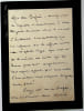 Lettre autographe sign&eacute;e avec po&egrave;me. Georges Pioch (1873-1953), journaliste, homme politique. 