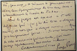 Lettre autographe sign&eacute;e. Georges Pioch (1873-1953), journaliste, homme politique. 