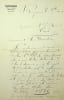 Lettre autographe sign&eacute;e. Gaston Ouvrard (1890-1981), auteur, compositeur, chanteur. 