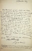 Lettre autographe sign&eacute;e. Albert de Lasalle (1833-1886), journaliste, critique musical, historien de la musique. 
