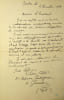 Lettre autographe sign&eacute;e. Jules Lafforgue dit Pierre Calel (1873-1947), po&egrave;te, &eacute;crivain, journaliste. 