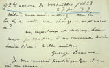 Lettre autographe sign&eacute;e. Georges Beaume (1861-1940), &eacute;crivain, journaliste, laur&eacute;at de divers prix de l'Acad&eacute;mie fran&ccedil;aise. 