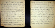 Manuscrit autographe . Georges Beaume (1861-1940), &eacute;crivain, journaliste, laur&eacute;at de divers prix de l'Acad&eacute;mie fran&ccedil;aise. 