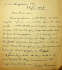 Lettre autographe sign&eacute;e. Georges Beaume (1861-1940), &eacute;crivain, journaliste, laur&eacute;at de divers prix de l'Acad&eacute;mie fran&ccedil;aise. 