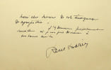 Lettre autographe sign&eacute;e. Ren&eacute; Dorin (1891-1969), chansonnier, &eacute;crivain. 