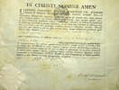 Pi&egrave;ce sign&eacute;e - Dipl&ocirc;me de l'Universit&eacute; de Reims. Caziot, officier de l'universit&eacute; de Reims ; Cauvin, professeur de l'universit&eacute; de Reims ; Graillet, ...