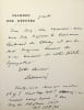 Lettre autographe sign&eacute;e. Th&eacute;ophile Delcass&eacute; (1852-1923), homme politique, d&eacute;put&eacute;, ministre, artisan de l'Entente Cordiale. 