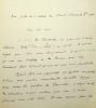 Lettre autographe sign&eacute;e. Th&eacute;ophile Delcass&eacute; (1852-1923), homme politique, d&eacute;put&eacute;, ministre, artisan de l'Entente Cordiale. 