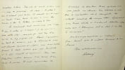 Lettre autographe sign&eacute;e. Th&eacute;ophile Delcass&eacute; (1852-1923), homme politique, d&eacute;put&eacute;, ministre, artisan de l'Entente Cordiale. 