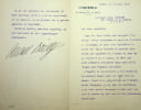 Lettre sign&eacute;e. Gabriel Boissy (1879-1949), &eacute;crivain, journaliste, r&eacute;dacteur en chef de Comoedia. 