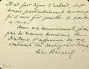 Lettre autographe sign&eacute;e. L&eacute;on B&eacute;rard (1876-1960), homme politique, ministre, membre de l'Acad&eacute;mie fran&ccedil;aise. 