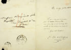 Lettre autographe sign&eacute;e (imprim&eacute;e). Alexandre-Jules de La Rochefoucauld (1796-1856), militaire, homme politique, d&eacute;put&eacute;. 